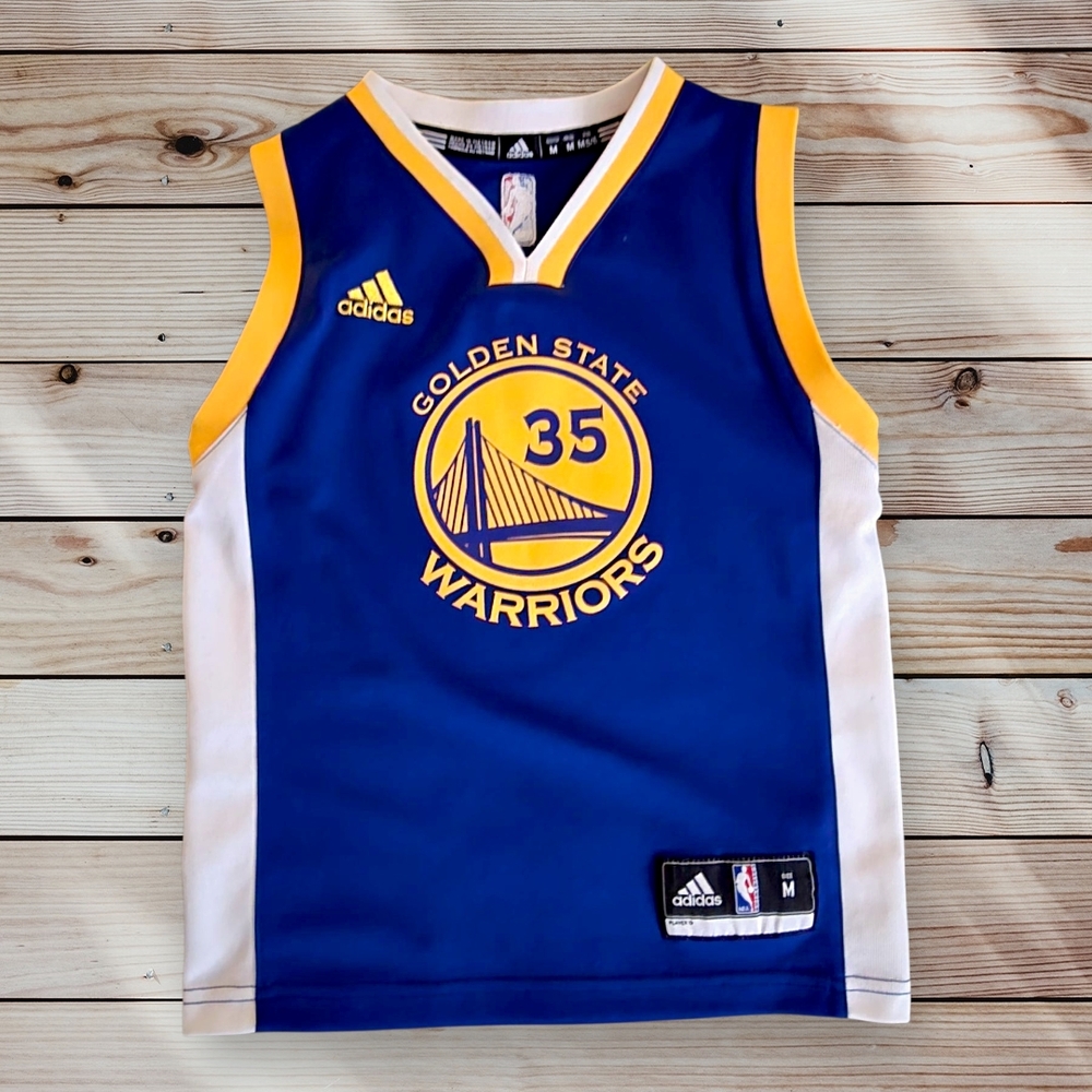 Adidas Blue and Yellow Warriors Jersey